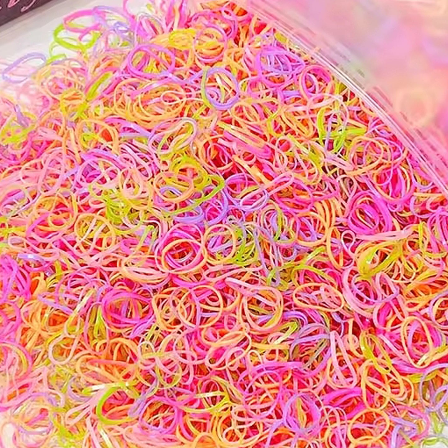 Cauchos en silicona para cabello x 500