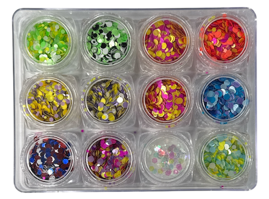 Decoración Multiusos en Círculos – Para Uñas, Cara y Cabello