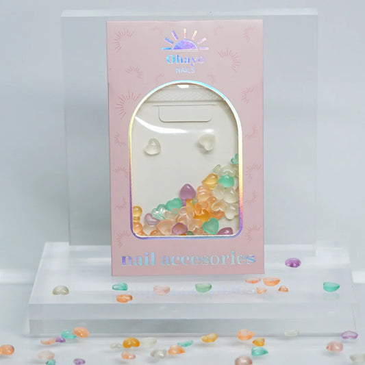 Decoración para uñas corazones