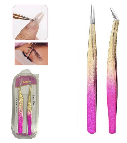 Kit x 2 pinzas de precisión para pestañas