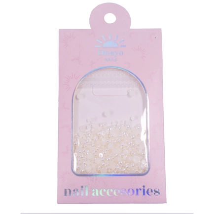 Decoración para uñas Perlas medias beige