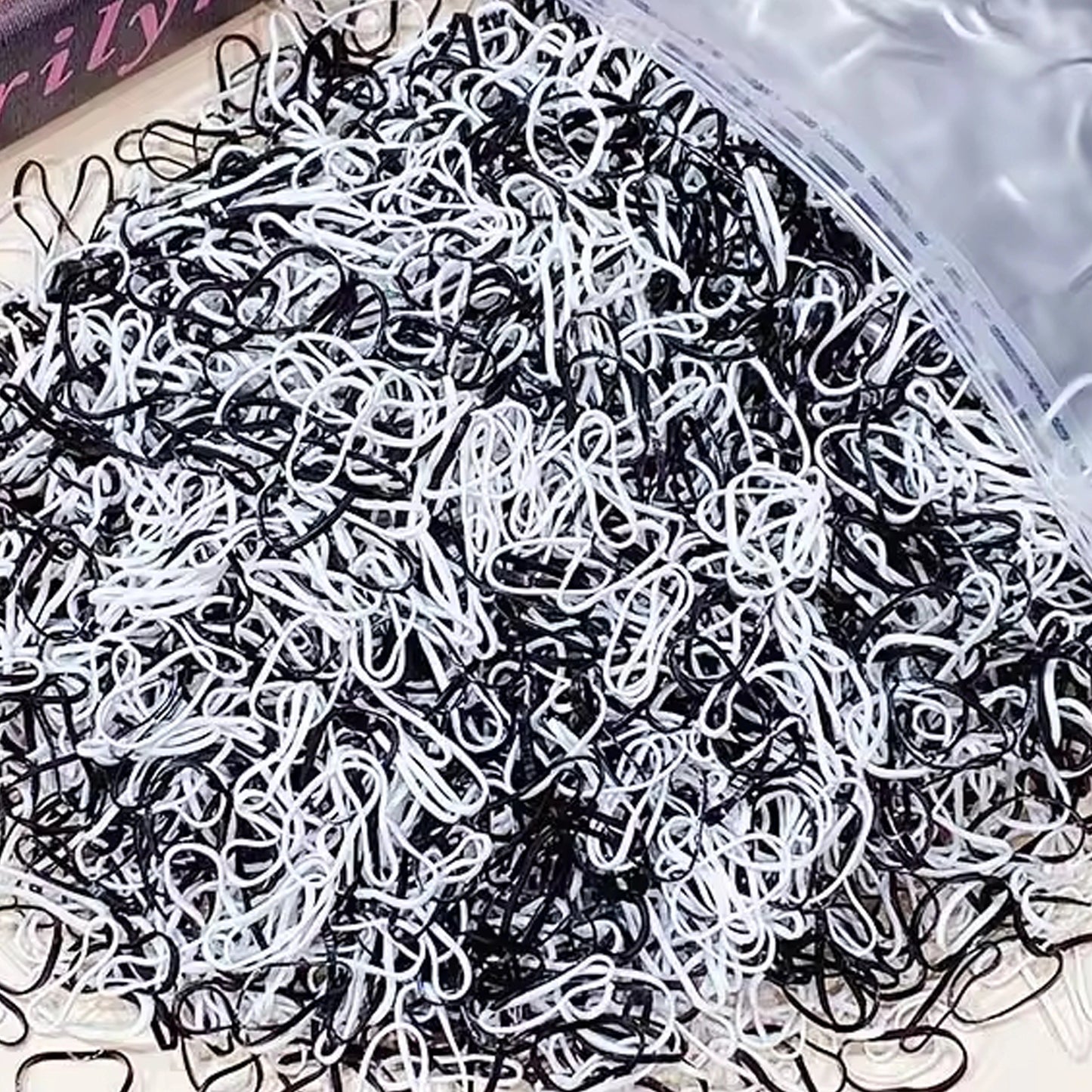 Cauchos en silicona para cabello x 500