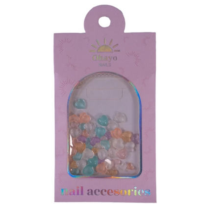 Decoración para uñas corazones
