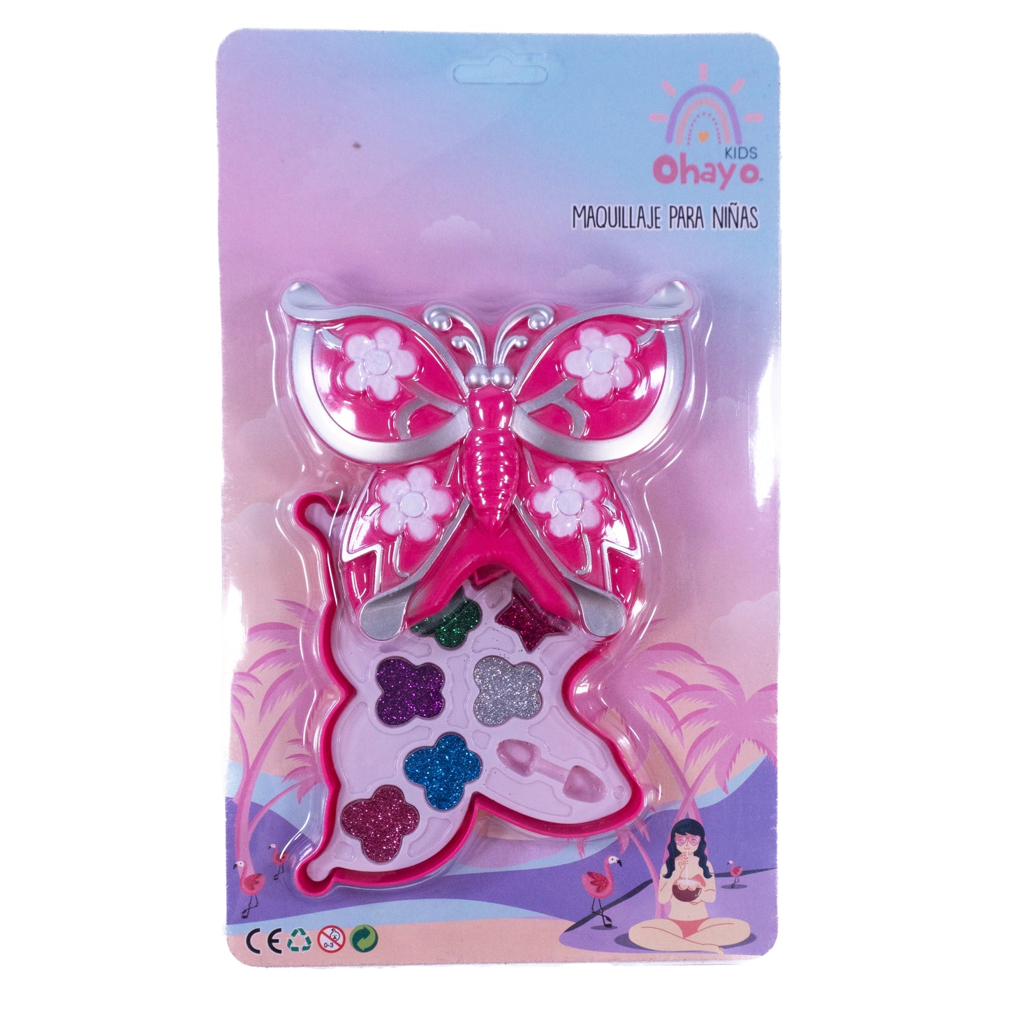Maquillaje infantil mariposa