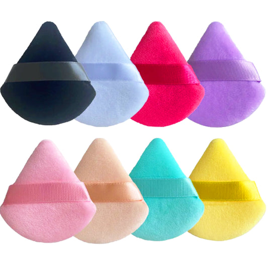 BORLA TRIANGULAR PARA MAQUILLAJE