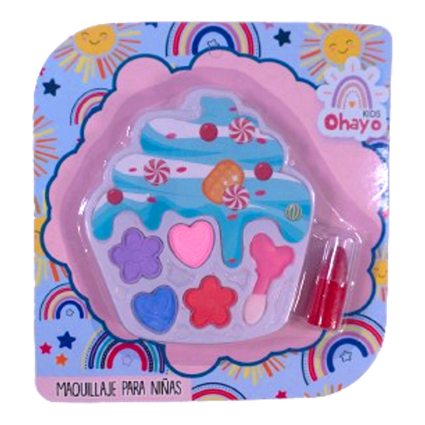 Paleta de sombras para niña cupcake