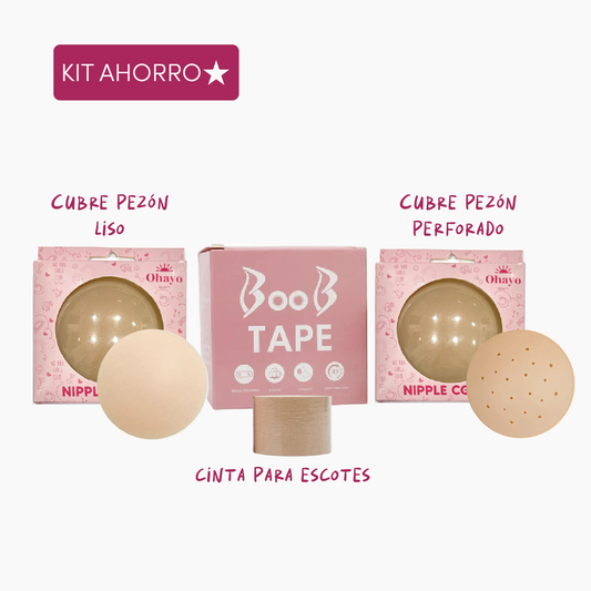 Kit Cubrepezones Invisibles + Cinta para Escote