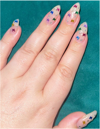 Decoración de mariposas multicolor Para Uñas, Cara y Cabello