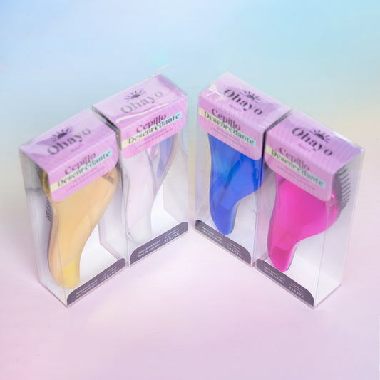 Cepillo desenredante antifrizz metalizado