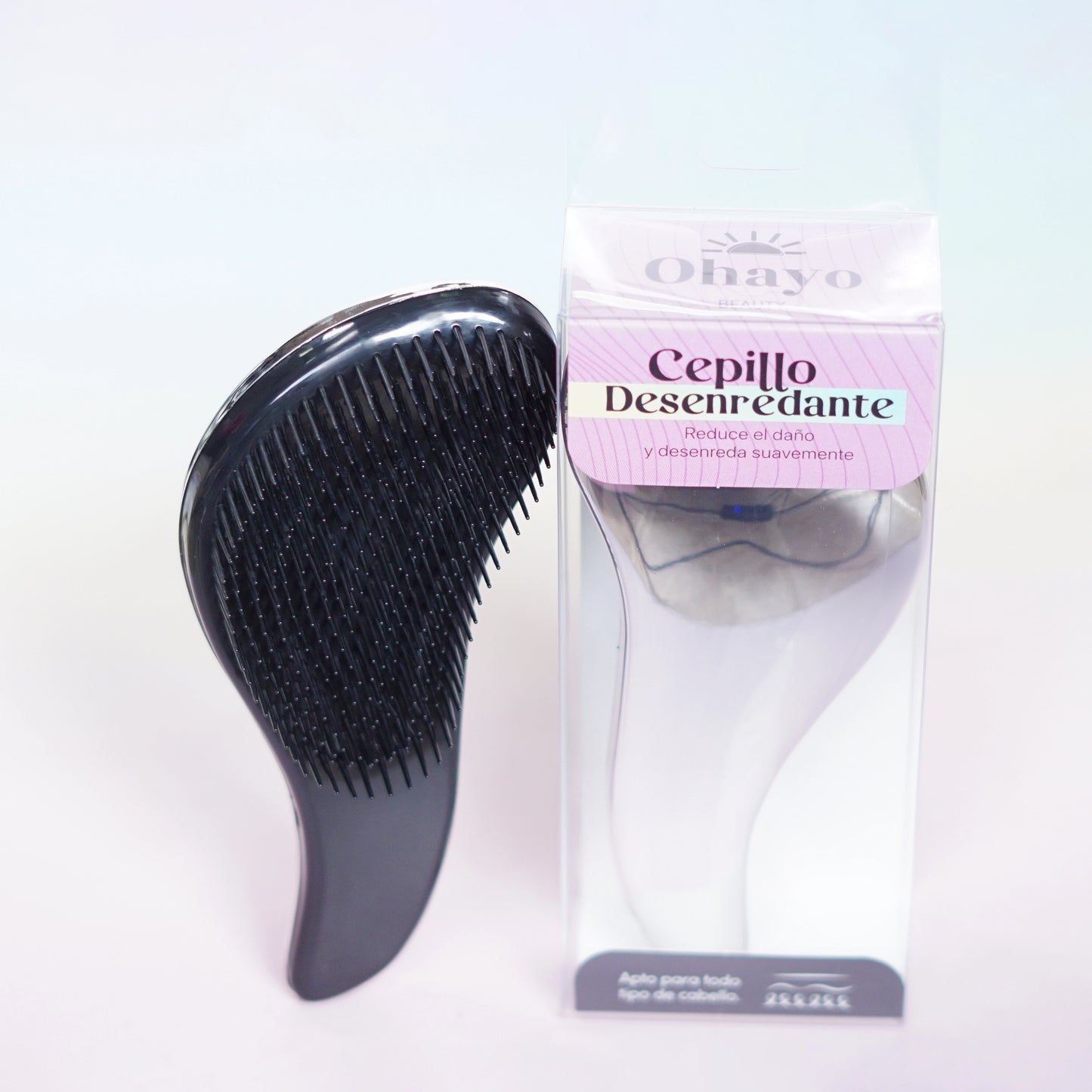Cepillo desenredante antifrizz metalizado