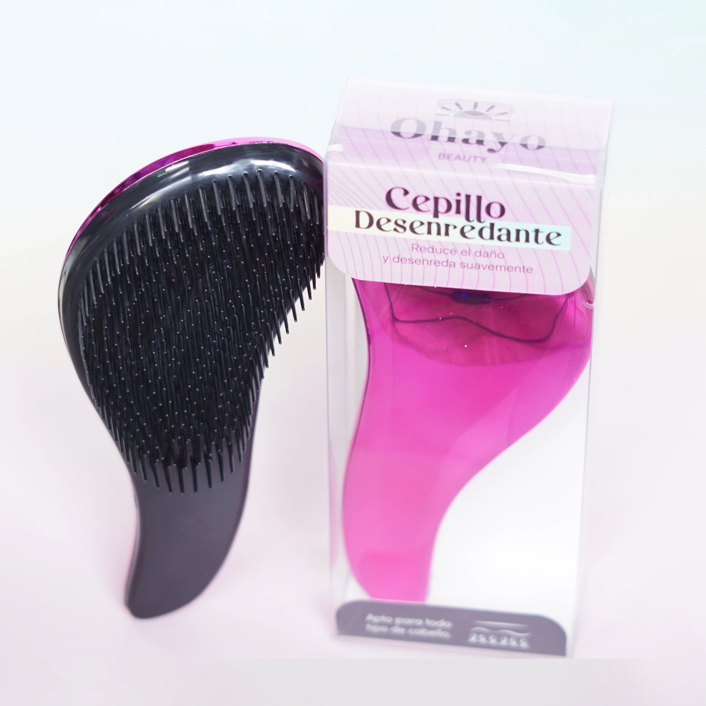 Cepillo desenredante antifrizz metalizado